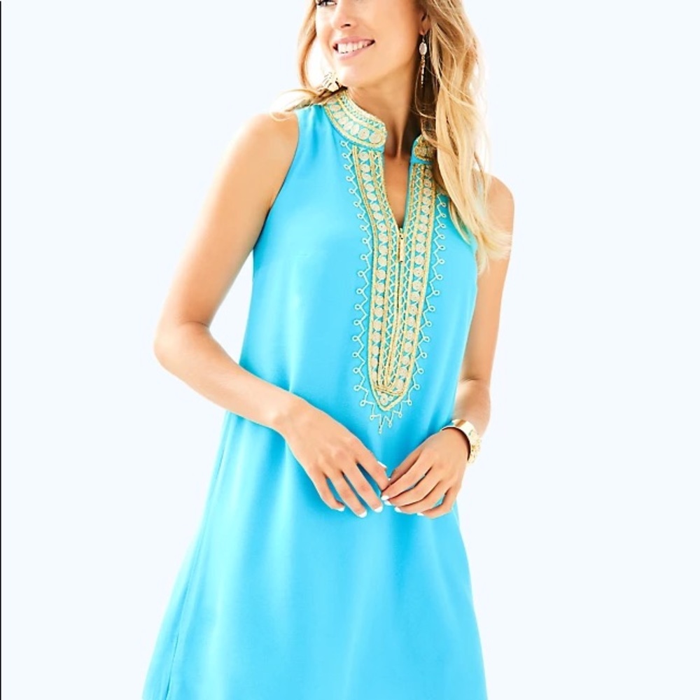Lily Pulitzer Turquoise Jane Shift Dress
